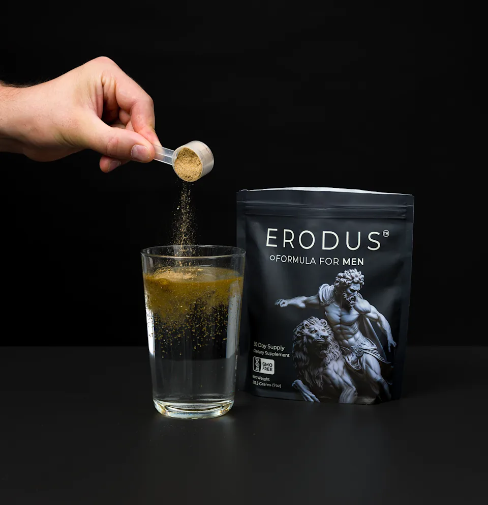 ERODUS Formula For Men supplement tub